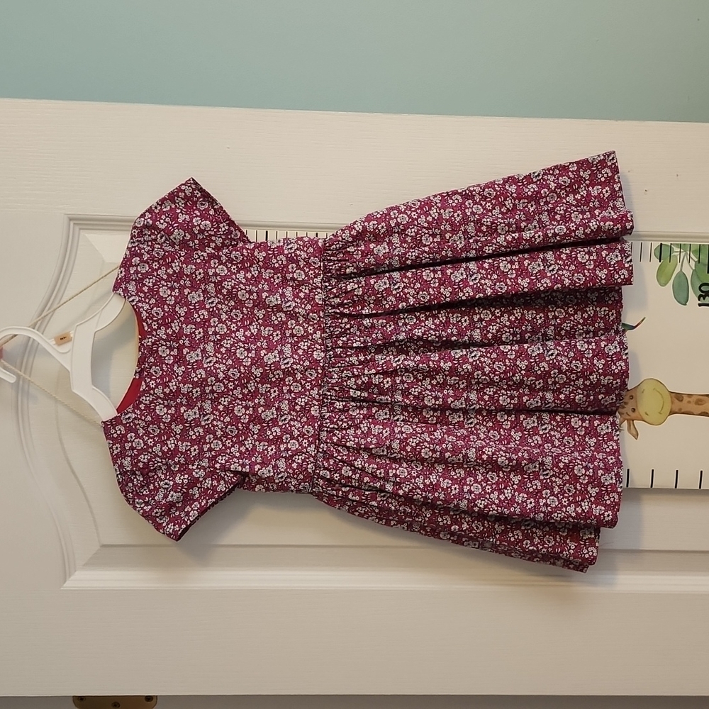 Polo Baby dress with bloomers, Sz 18M. Fuschia, Navy, and White flowered print.